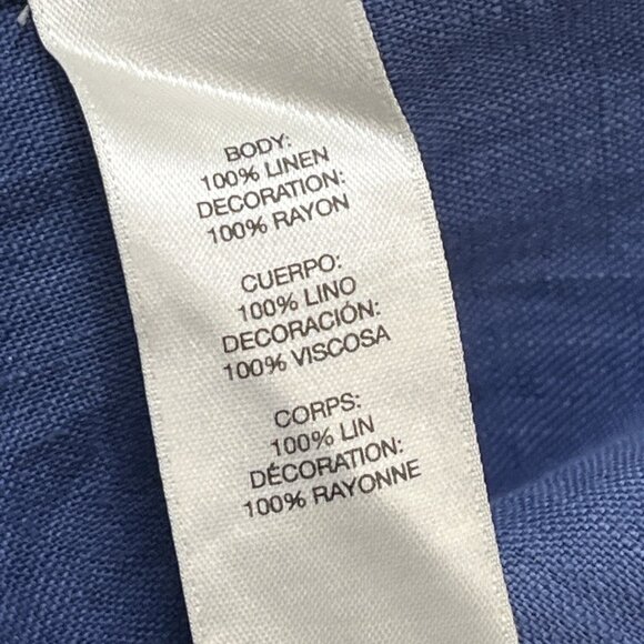 Chicos Skirt Womens 0 S Blue Ombre Linen Maxi Fringe Beachy Boho Hippie Festival - Picture 7 of 8